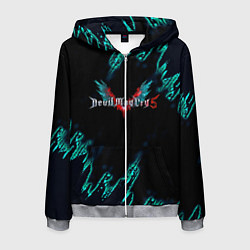 Толстовка 3D на молнии мужская DEVIL MAY CRY, цвет: 3D-меланж