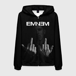 Толстовка 3D на молнии мужская EMINEM, цвет: 3D-черный