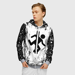 Толстовка 3D на молнии мужская PORTAL, цвет: 3D-меланж — фото 2