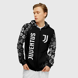 Толстовка 3D на молнии мужская JUVENTUS, цвет: 3D-черный — фото 2