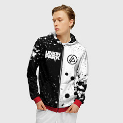 Толстовка 3D на молнии мужская LINKIN PARK, цвет: 3D-красный — фото 2