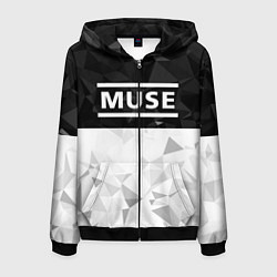 Толстовка 3D на молнии мужская Muse, цвет: 3D-черный