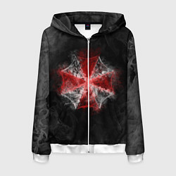 Толстовка 3D на молнии мужская RESIDENT EVIL 3, цвет: 3D-белый