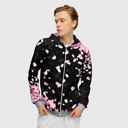 Толстовка 3D на молнии мужская САКУРА, цвет: 3D-меланж — фото 2