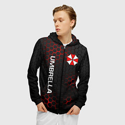 Толстовка 3D на молнии мужская UMBRELLA CORP, цвет: 3D-черный — фото 2