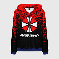 Толстовка 3D на молнии мужская Umbrella Corporation, цвет: 3D-синий