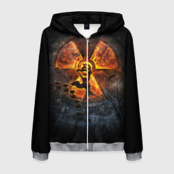 Толстовка 3D на молнии мужская VULKAN, цвет: 3D-меланж