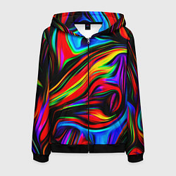 Толстовка 3D на молнии мужская ABSTRACT, цвет: 3D-черный