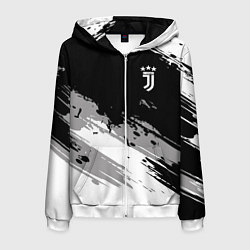 Толстовка 3D на молнии мужская Juventus F C, цвет: 3D-белый