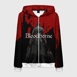 Толстовка 3D на молнии мужская Bloodborne, цвет: 3D-белый