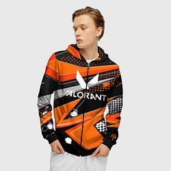 Толстовка 3D на молнии мужская Valorant, цвет: 3D-черный — фото 2