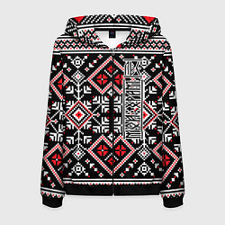 Толстовка 3D на молнии мужская Лес мой храм, цвет: 3D-черный