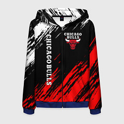 Толстовка 3D на молнии мужская CHICAGO BULLS, цвет: 3D-синий