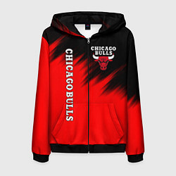 Толстовка 3D на молнии мужская CHICAGO BULLS, цвет: 3D-черный