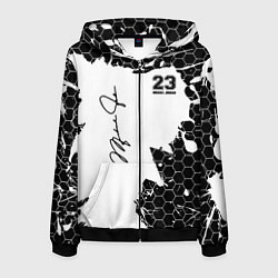 Толстовка 3D на молнии мужская Michael Jordan 23, цвет: 3D-черный