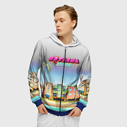 Толстовка 3D на молнии мужская HOTLINE MIAMI, цвет: 3D-синий — фото 2