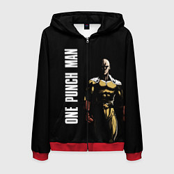 Толстовка 3D на молнии мужская One Punch Man, цвет: 3D-красный