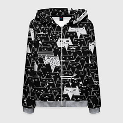 Мужская толстовка на молнии КОТЫ BLACK