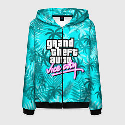 Толстовка 3D на молнии мужская GTA VICE CITY, цвет: 3D-черный