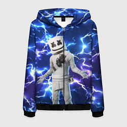 Толстовка 3D на молнии мужская FORTNITE x MARSHMELLO, цвет: 3D-черный