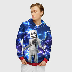 Толстовка 3D на молнии мужская FORTNITE x MARSHMELLO, цвет: 3D-красный — фото 2