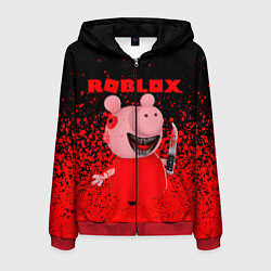 Мужская толстовка на молнии Roblox Piggy