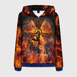 Толстовка 3D на молнии мужская S T A L K E R 2, цвет: 3D-синий