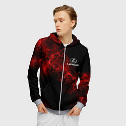 Толстовка 3D на молнии мужская LEXUS, цвет: 3D-меланж — фото 2