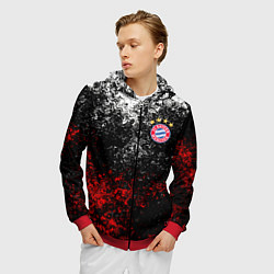 Толстовка 3D на молнии мужская BAYERN MUNCHEN, цвет: 3D-красный — фото 2