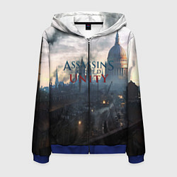Толстовка 3D на молнии мужская Assassin’s Creed Unity, цвет: 3D-синий