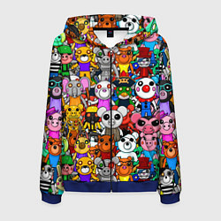 Мужская толстовка на молнии ROBLOX PIGGY