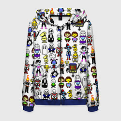 Толстовка 3D на молнии мужская UNDERTALE, цвет: 3D-синий