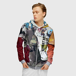 Толстовка 3D на молнии мужская Street art, цвет: 3D-меланж — фото 2