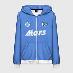 Толстовка 3D на молнии мужская Диего Марадона Наполи, цвет: 3D-белый