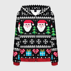 Мужская толстовка на молнии Ho! Ho! Ho!