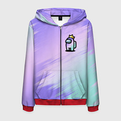 Толстовка 3D на молнии мужская AMONG US GRADIENT, цвет: 3D-красный