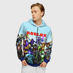 Толстовка 3D на молнии мужская ROBLOX, цвет: 3D-синий — фото 2