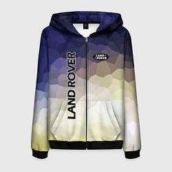 Толстовка 3D на молнии мужская LAND ROVER, цвет: 3D-черный