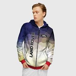 Толстовка 3D на молнии мужская LAND ROVER, цвет: 3D-красный — фото 2