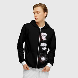 Толстовка 3D на молнии мужская Jujutsu Kaisen, цвет: 3D-белый — фото 2