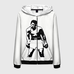 Толстовка 3D на молнии мужская The Greatest Muhammad Ali, цвет: 3D-черный