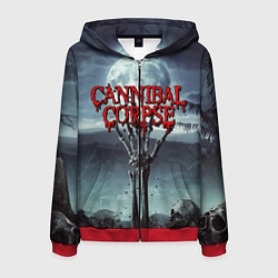 Толстовка 3D на молнии мужская CANNIBAL CORPSE, цвет: 3D-красный