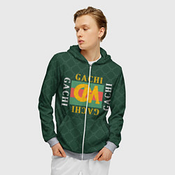 Толстовка 3D на молнии мужская GACHI GUCCI, цвет: 3D-меланж — фото 2