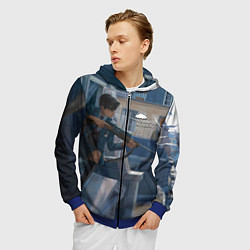 Толстовка 3D на молнии мужская Пятый снайпер, цвет: 3D-синий — фото 2