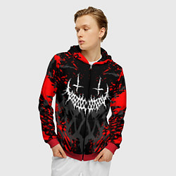 Толстовка 3D на молнии мужская GHOSTEMANE, цвет: 3D-красный — фото 2