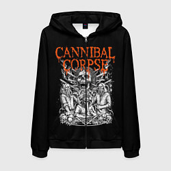 Толстовка 3D на молнии мужская Cannibal Corpse, цвет: 3D-черный