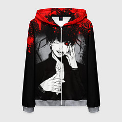 Толстовка 3D на молнии мужская ТОКИЙСКИЙ ГУЛЬ TOKYO GHOUL, цвет: 3D-меланж