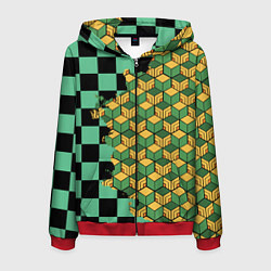 Толстовка 3D на молнии мужская ТАНДЖИРО И ТОМИОКА, цвет: 3D-красный