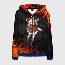 Толстовка 3D на молнии мужская Genshin Impact - Klee, цвет: 3D-синий