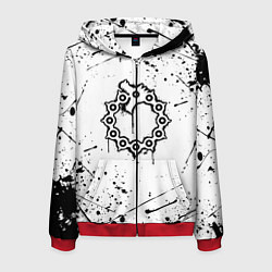 Толстовка 3D на молнии мужская МЕЛИОДАС 7 СМЕРТНЫХ ГРЕХОВ, цвет: 3D-красный